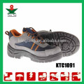 steel toe leather rubber lace-up safety shoe ce ansi